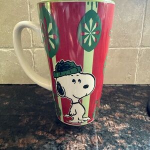 Snoopy Christmas Tall Latte Mug — Brand New — Peanuts Holiday Cup